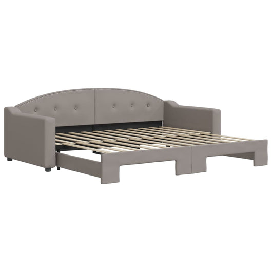 Divano Letto con Letto Estraibile-Sofa Letto-Daybed Tortora 90x200 cm in Tessuto 654917