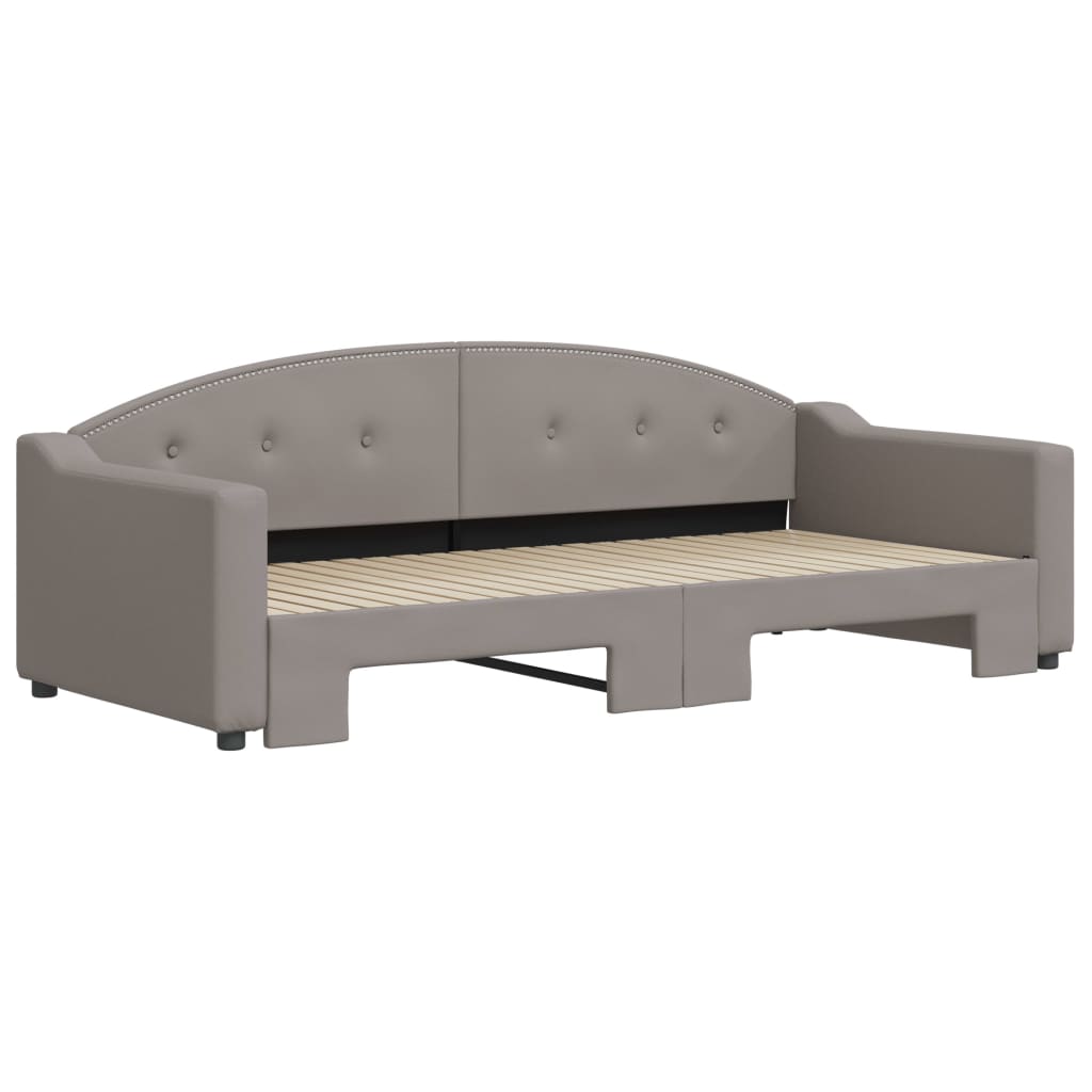 Divano Letto con Letto Estraibile-Sofa Letto-Daybed Tortora 90x200 cm in Tessuto 654917