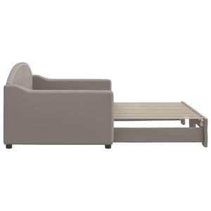 Divano Letto con Letto Estraibile Tortora 90x200 cm in Tessuto