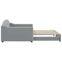 Divano Letto con Letto Estraibile Grigio Chiaro 100x200 Tessuto 3197535