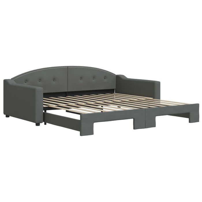 Divano Letto con Letto Estraibile-Sofa Letto-Daybed Grigio Scuro 100x200 Tessuto 691831