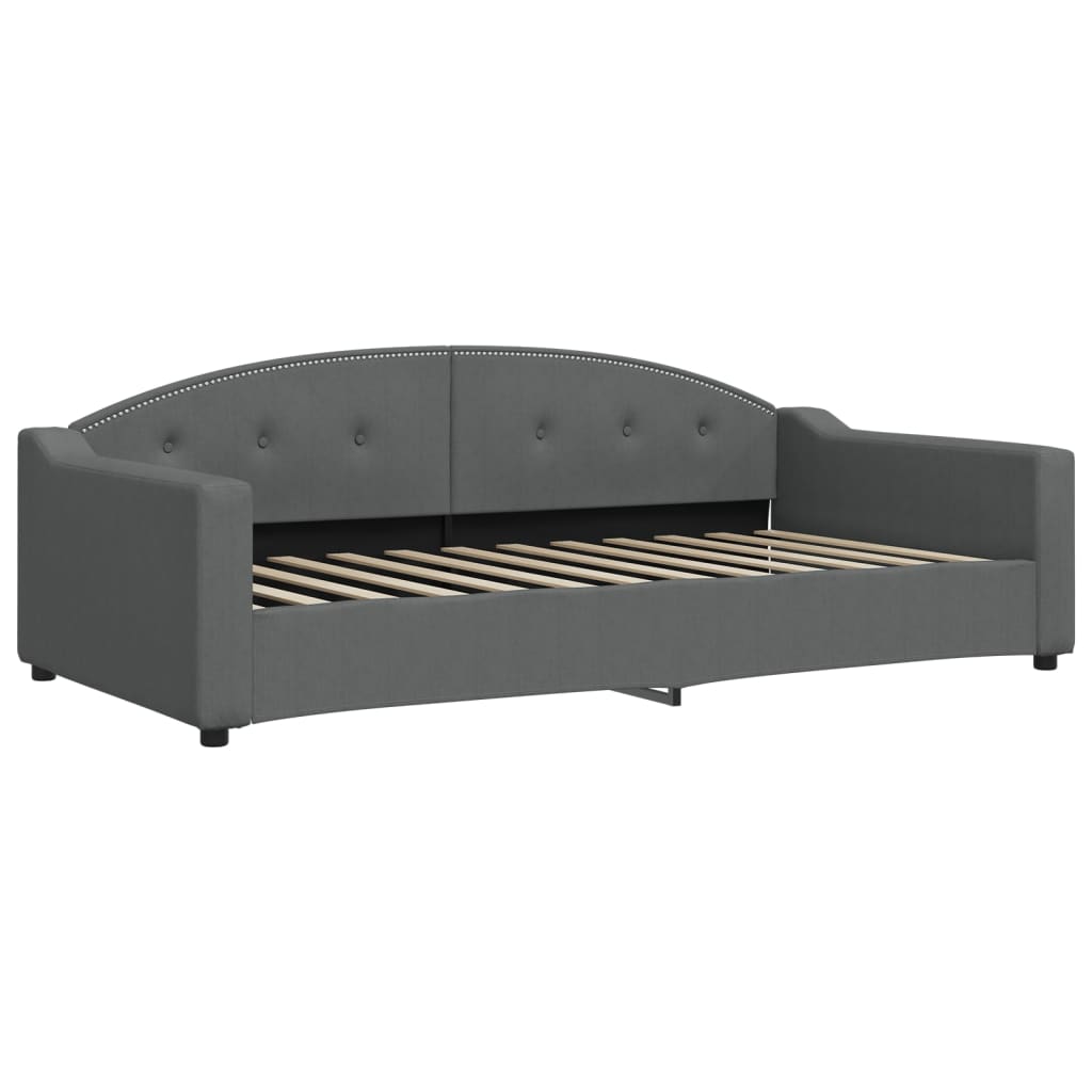 vidaXL Divano Letto con Letto Estraibile Grigio Scuro 100x200 Tessuto