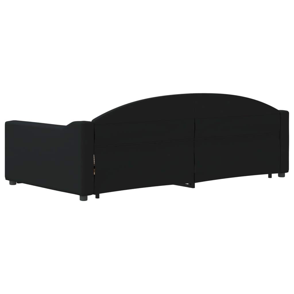 Divano Letto con Letto Estraibile-Sofa Letto-Daybed Nero 100x200 cm in Tessuto 182786