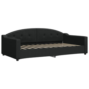 Divano Letto con Letto Estraibile-Sofa Letto-Daybed Nero 100x200 cm in Tessuto 182786