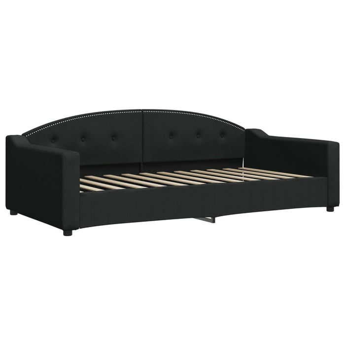 Divano Letto con Letto Estraibile-Sofa Letto-Daybed Nero 100x200 cm in Tessuto 182786