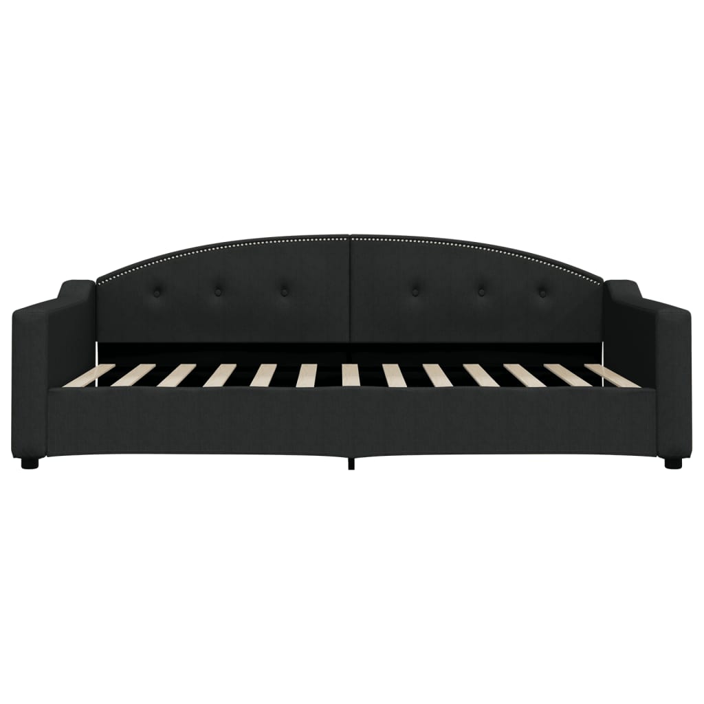 Divano Letto con Letto Estraibile-Sofa Letto-Daybed Nero 100x200 cm in Tessuto 182786