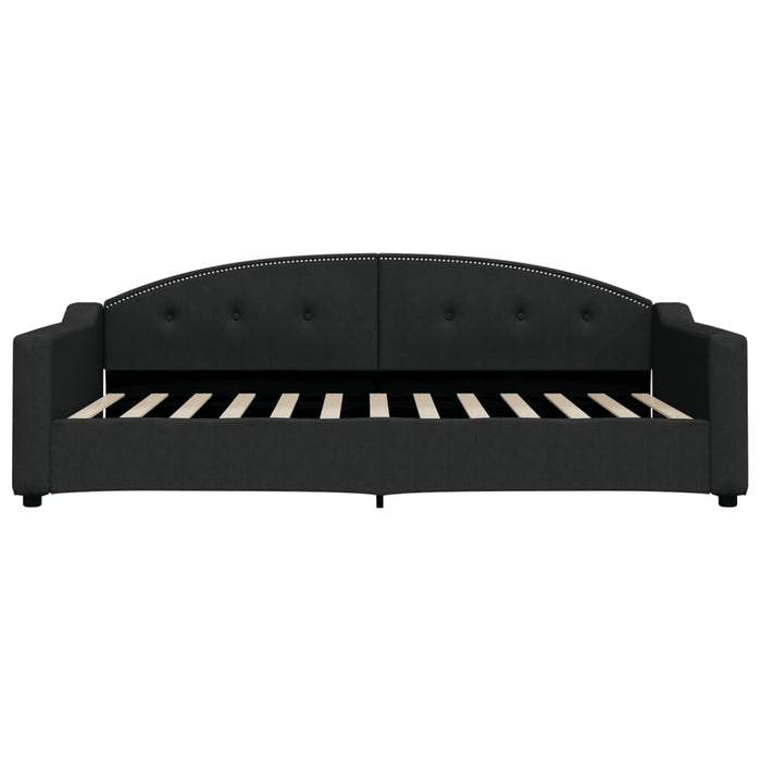 Divano Letto con Letto Estraibile-Sofa Letto-Daybed Nero 100x200 cm in Tessuto 182786