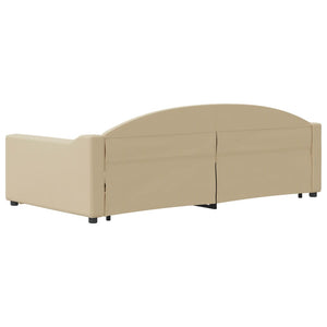 Divano Letto con Letto Estraibile-Sofa Letto-Daybed Crema 100x200 cm in Tessuto 361222