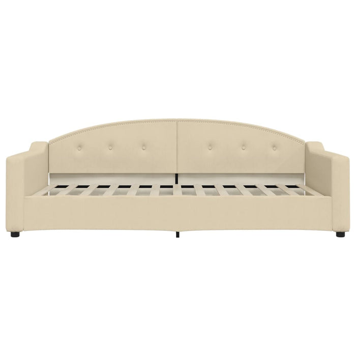 Divano Letto con Letto Estraibile-Sofa Letto-Daybed Crema 100x200 cm in Tessuto 361222