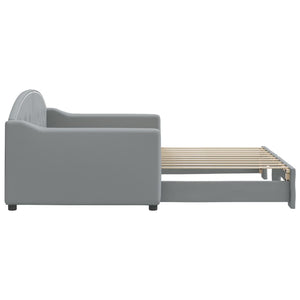 Divano Letto con Letto Estraibile Grigio Chiaro 90x190 Tessuto 3197540