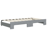 Divano Letto con Letto Estraibile Grigio Chiaro 90x190 Tessuto 3197540