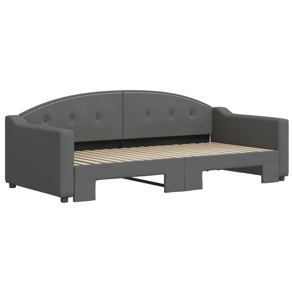Divano Letto con Letto Estraibile Grigio Scuro 90x190cm Tessutocod mxl 82679