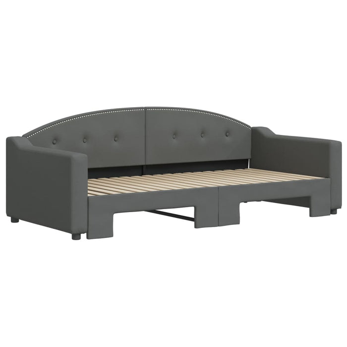 Divano Letto con Letto Estraibile Grigio Scuro 90x190cm Tessutocod mxl 82679