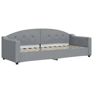 Divano Letto Estraibile Cassetti-Sofa Letto-Daybed Grigio Chiaro 80x200cm Tessuto 583491