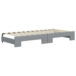 Divano Letto Estraibile Cassetti-Sofa Letto-Daybed Grigio Chiaro 80x200cm Tessuto 583491