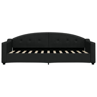 Divano Letto Estraibile con Cassetti Nero 80x200 cm in Tessuto 3197563