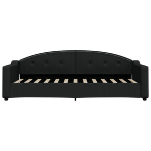 Divano Letto Estraibile con Cassetti Nero 80x200 cm in Tessuto 3197563