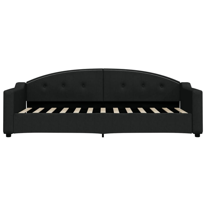 Divano Letto Estraibile con Cassetti Nero 80x200 cm in Tessuto 3197563