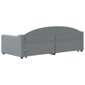 Divano Letto Estraibile Cassetti-Sofa Letto-Daybed Grigio Chiaro 90x190cm Tessuto 829802