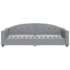 Divano Letto Estraibile Cassetti-Sofa Letto-Daybed Grigio Chiaro 90x190cm Tessuto 829802