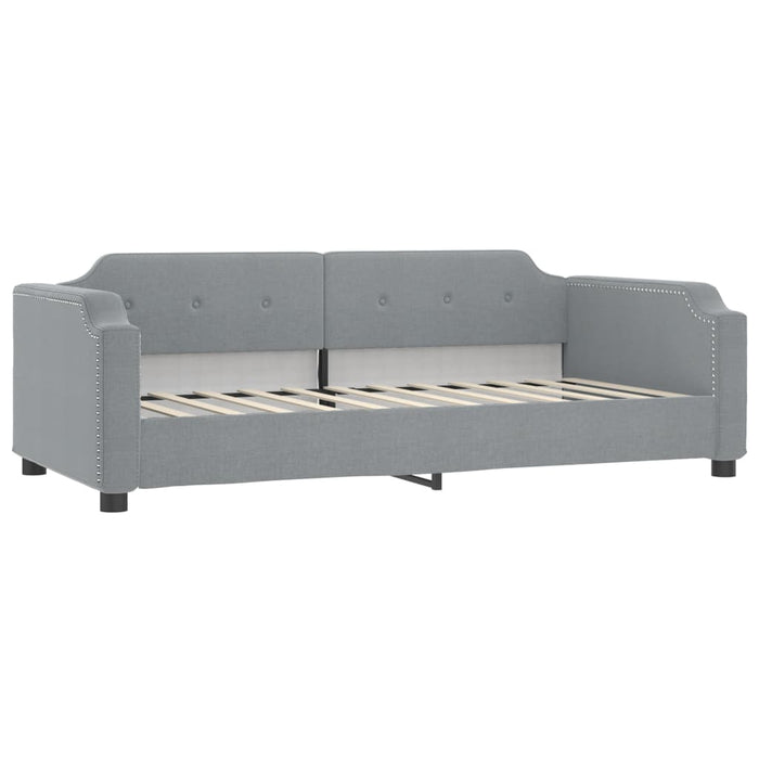 Divano Letto con Materasso Grigio Chiaro 80x200 cm in Tessuto 3197611