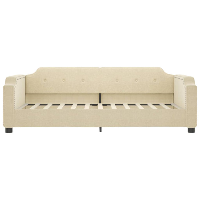 Divano Letto con Materasso Crema 80x200 cm in Tessuto 3197615