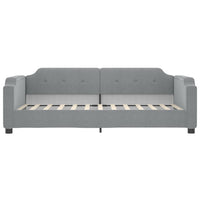 Divano Letto con Materasso Grigio Chiaro 90x200 cm in Tessuto
