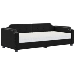 Divano Letto con Materasso Nero 90x200 cm in Tessutocod mxl 72931