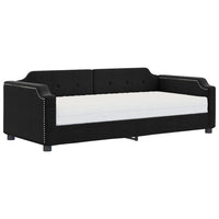 Divano Letto con Materasso-Sofa Letto-Daybed Nero 90x200 cm in Tessuto 575389