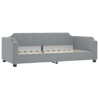 Divano Letto con Materasso Grigio Chiaro 100x200 cm in Tessuto