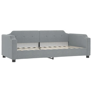 Divano Letto con Materasso-Sofa Letto-Daybed Grigio Chiaro 100x200 cm in Tessuto 943095