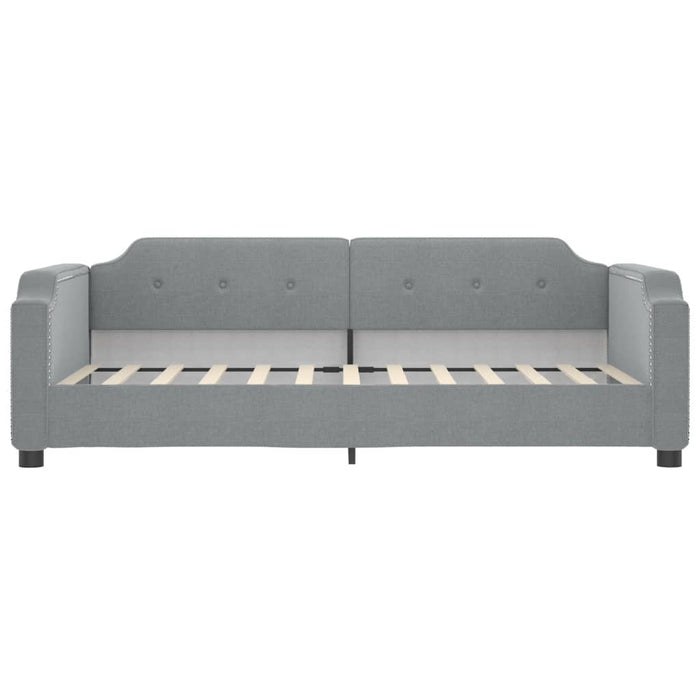 Divano Letto con Materasso Grigio Chiaro 100x200 cm in Tessuto 3197621