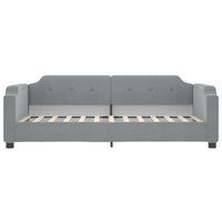 Divano Letto con Materasso Grigio Chiaro 100x200 cm in Tessuto