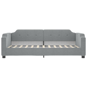 Divano Letto con Materasso Grigio Chiaro 100x200 cm in Tessuto
