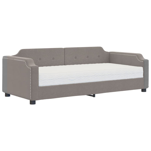 Divano Letto con Materasso-Sofa Letto-Daybed Tortora 100x200 cm in Tessuto 152224