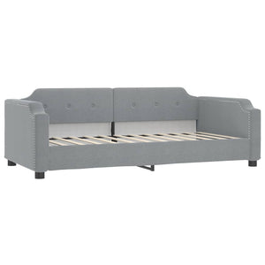 Divano Letto con Materasso Grigio Chiaro 90x190 cm in Tessutocod mxl 72932