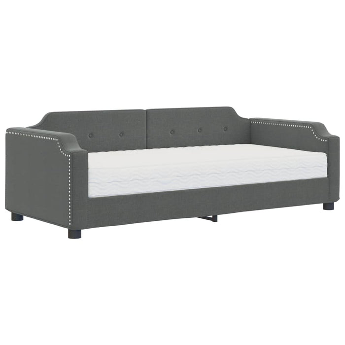 Divano Letto con Materasso Grigio Scuro 90x190 cm in Tessutocod mxl 96917