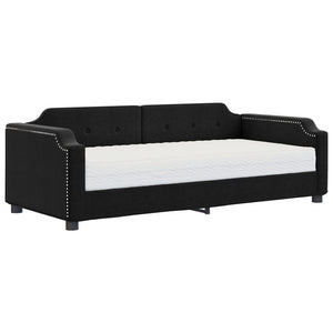 Divano Letto con Materasso Nero 90x190 cm in Tessuto 3197628