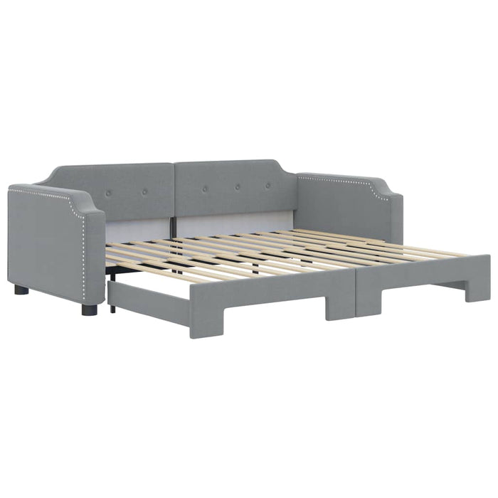 Divano Letto con Letto Estraibile-Sofa Letto-Daybed Grigio Chiaro 80x200 Tessuto 889877