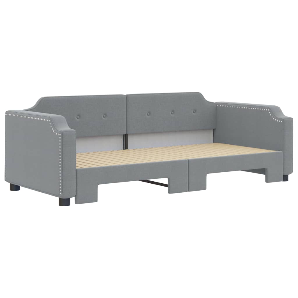 Divano Letto con Letto Estraibile-Sofa Letto-Daybed Grigio Chiaro 80x200 Tessuto 889877