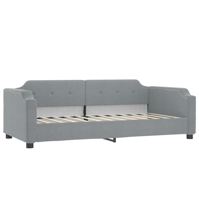 Divano Letto con Letto Estraibile Grigio Chiaro 80x200 Tessuto 3197629