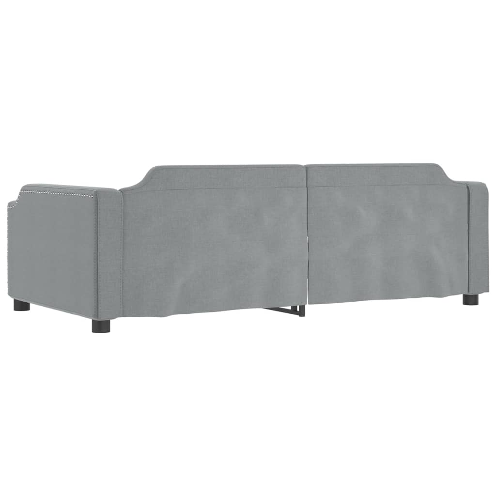Divano Letto con Letto Estraibile Grigio Chiaro 80x200 Tessuto 3197629