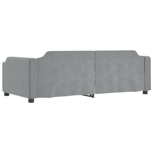 Divano Letto con Letto Estraibile Grigio Chiaro 80x200 Tessuto 3197629