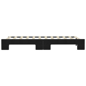 Divano Letto con Letto Estraibile Nero 80x200 Tessuto