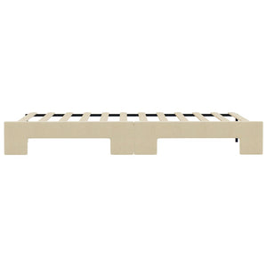 Divano Letto con Letto Estraibile-Sofa Letto-Daybed Crema 80x200 cm Tessuto 470976