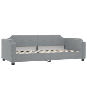 Divano Letto con Letto Estraibile-Sofa Letto-Daybed Grigio Chiaro 90x200 Tessuto 850006