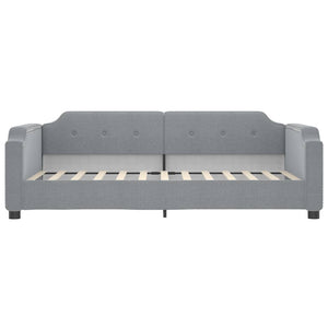 Divano Letto con Letto Estraibile Grigio Chiaro 90x200 Tessuto 3197634