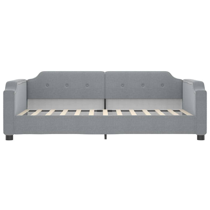 Divano Letto con Letto Estraibile Grigio Chiaro 90x200 Tessuto 3197634