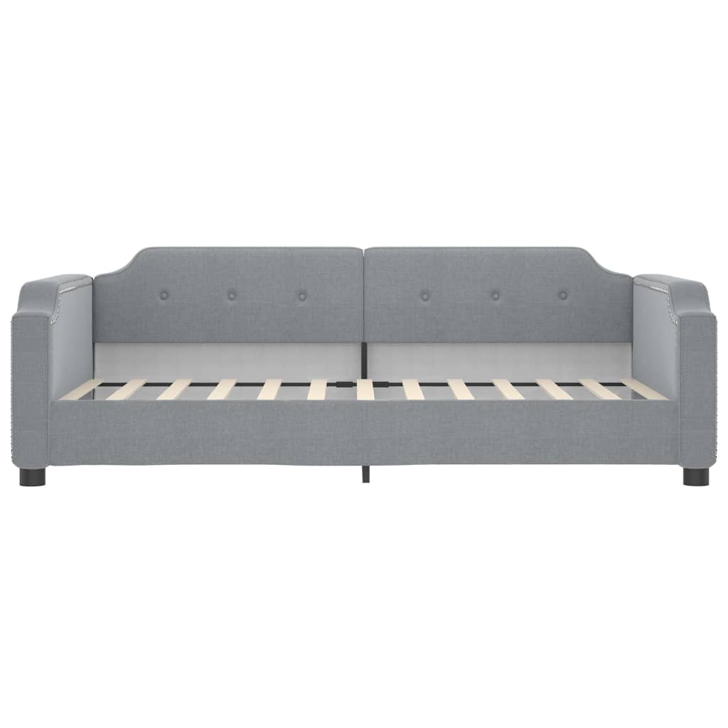 Divano Letto con Letto Estraibile-Sofa Letto-Daybed Grigio Chiaro 90x200 Tessuto 850006