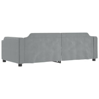 Divano Letto con Letto Estraibile Grigio Chiaro 90x200 Tessuto 3197634